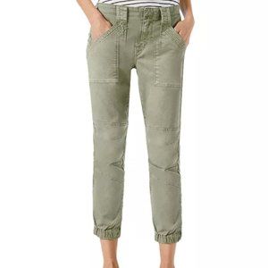 FRAME Banded Hem Moto Pants